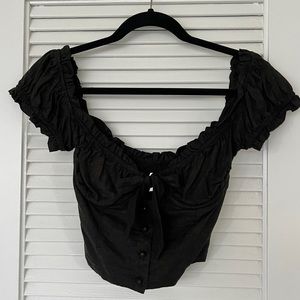Princess Polly Black Bustier Top